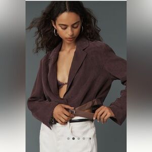 Anthropologie NWT Shrunken Belted Jacket size XL.